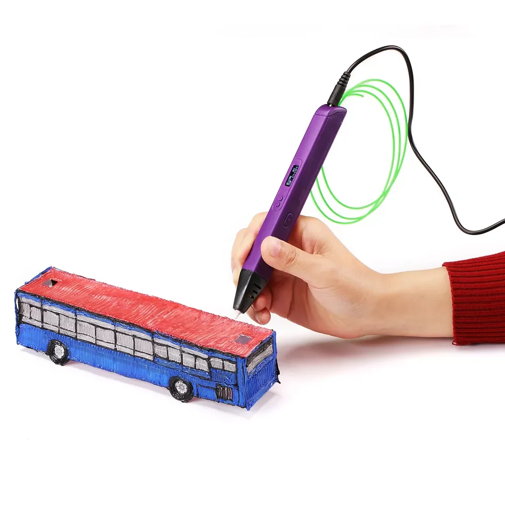 

NEW2023 New 200Meters 300Meters RP800A 3D Printing Pen with OLED Display Professional 3D Drawing Pen for Doodling Art Craft Maki