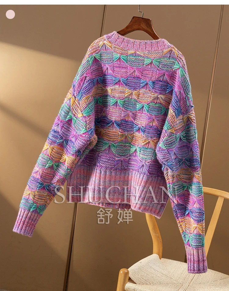 Необычная пряжа100 кашемировый свитер с v-образным вырезом куртка-кардиган