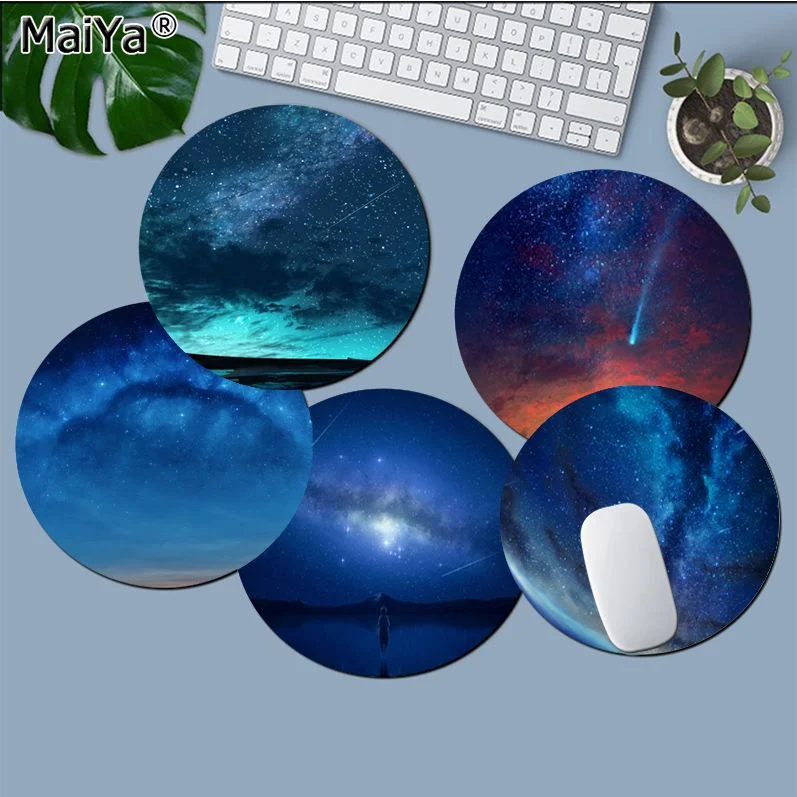 

Starry Sky 22x22cm Round Kawaii Cartoon Anime Gaming Mouse Pad Keyboard Mouse Mats Deskpad Girls Office Desk Accessories