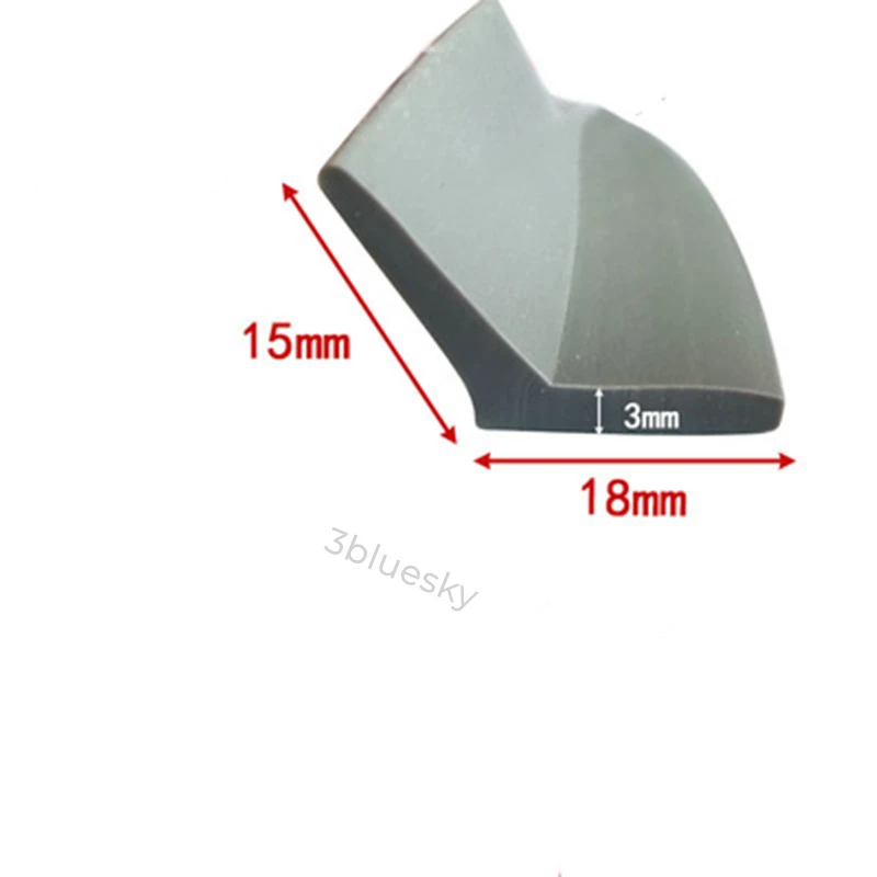 Custom Rubber L Strip Angle Corner Protecor Edge Encloser Shield Collision Avoidance Gasket 15x18mm Grey