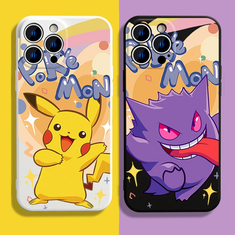 

Pokemon Soft Liquid Silicone Case for Huawei P50 P40 P30 Pro P10 Plus P20 Lite Y9 Prime 2019 P30Lite Bumper Back Cover Funda