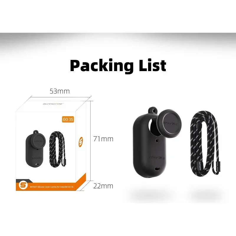 Силиконовый защитный чехол для корпуса камеры GO 3S защитная крышка объектива с