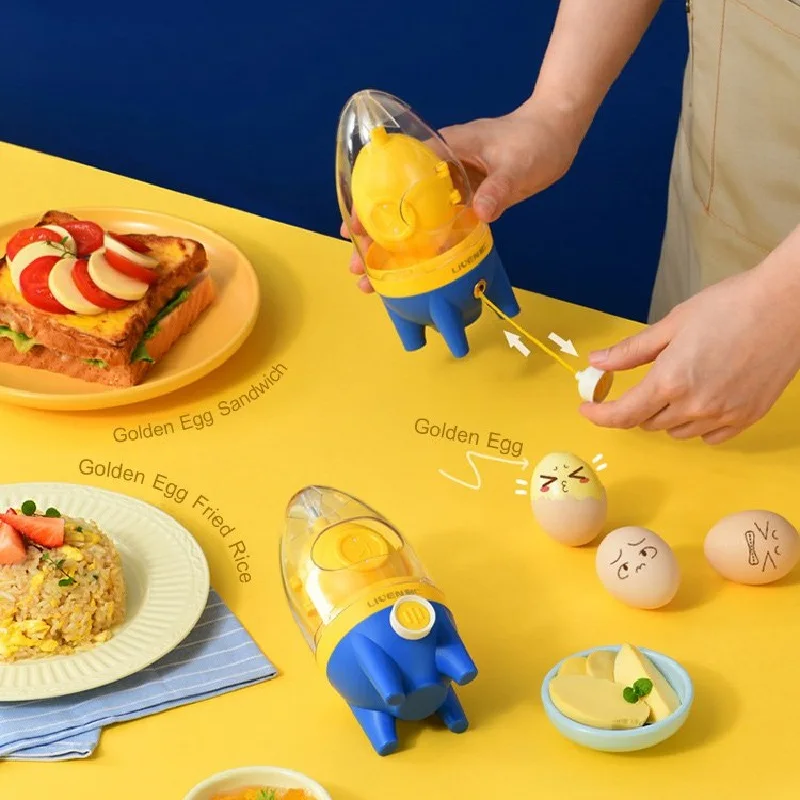 Бытовой съемник для яиц ручной Миксер Для яичного белка Золотой смеситель шейкер