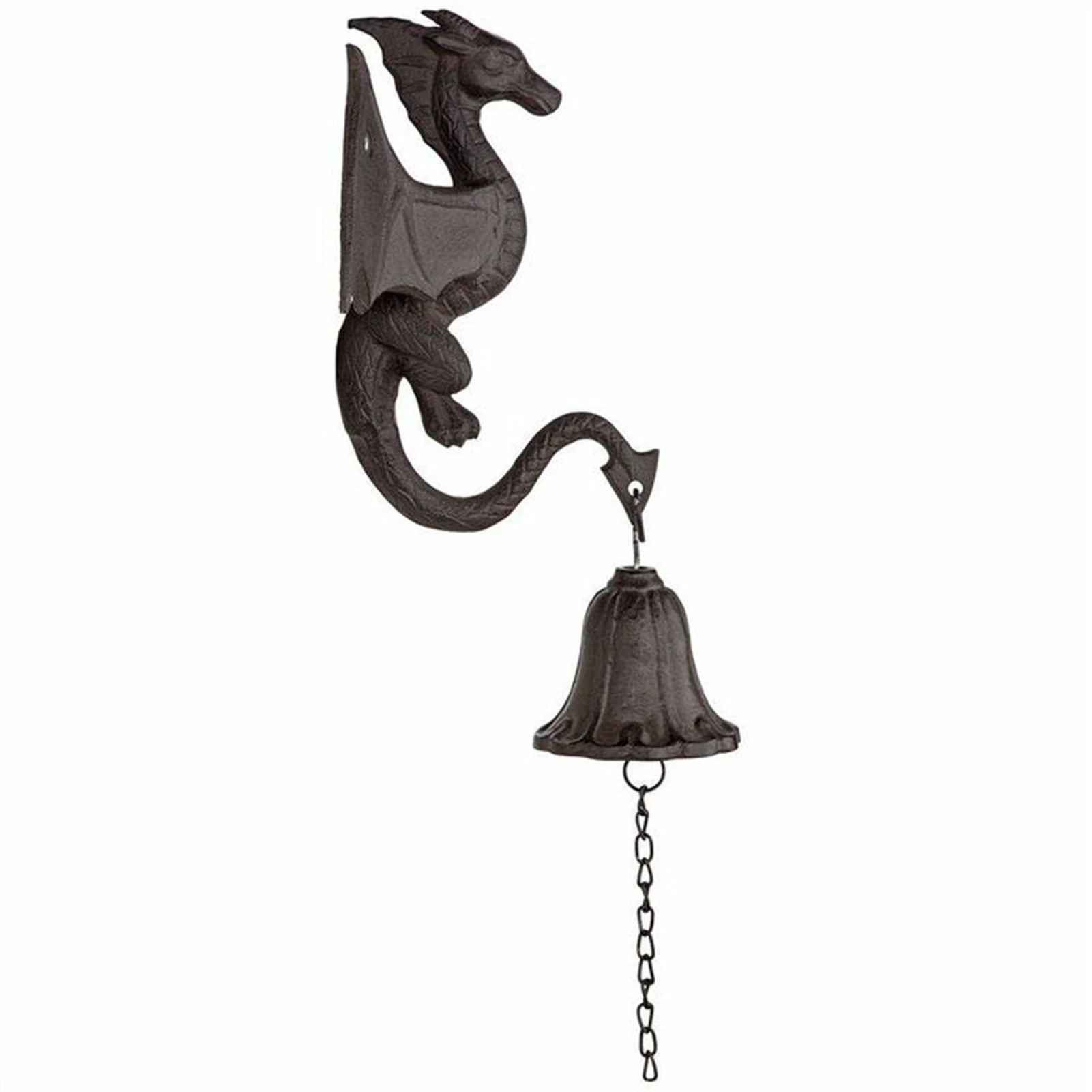 

Castle Dragon Gothic Iron Bell Unique Castle Dragon Gothic Dragon Dinner Door Bell Garden Decoration Wind Chimes Garden Bells