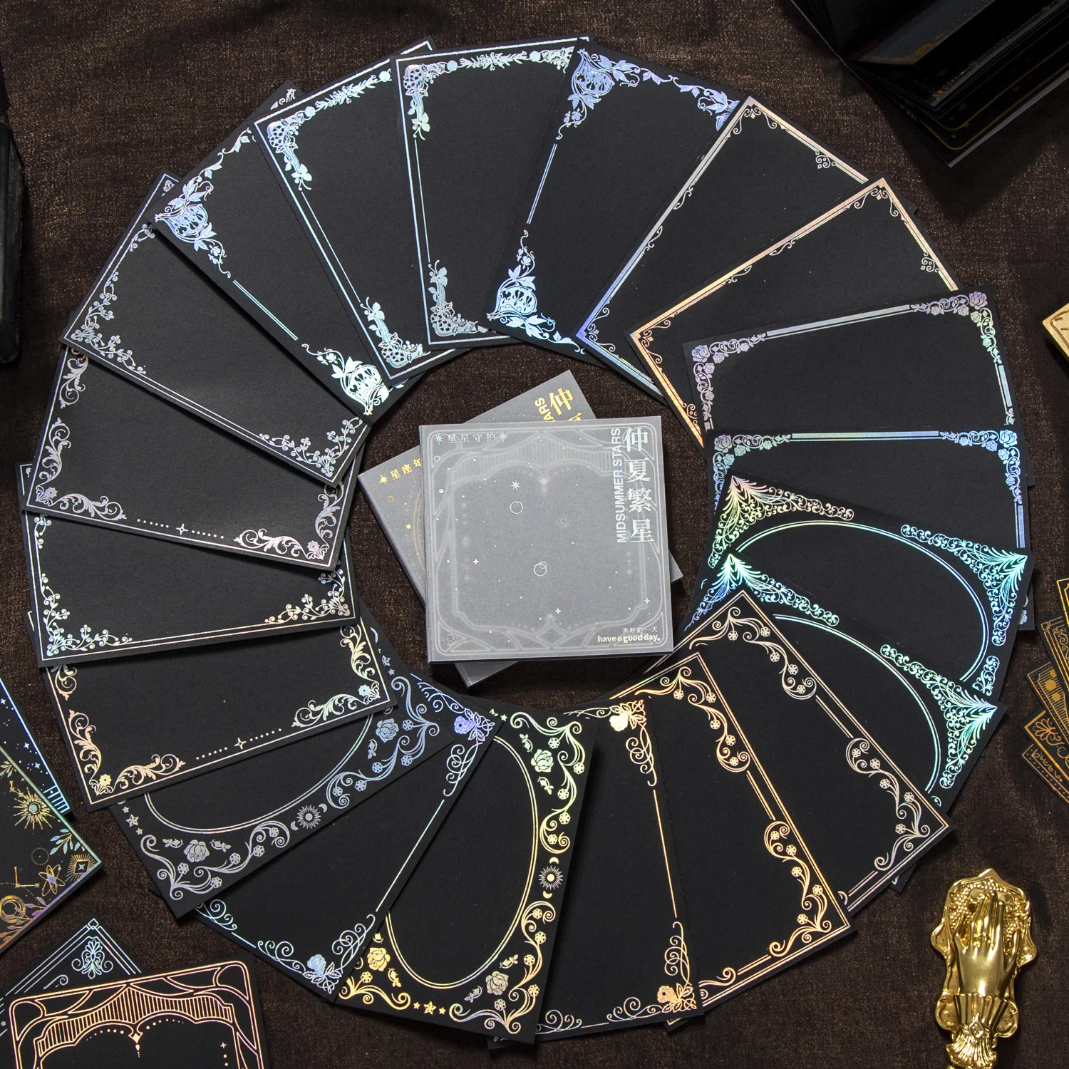 

20pcs/lot Memo Pads Material Paper Vintage Midsummer Star Junk Journal Scrapbooking Cards Retro Background Decoration Paper