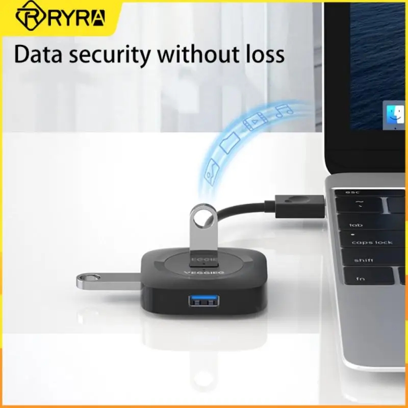 

RYRA USB2.0/3.0 4 ports hub docking station with power supply splitter USB hub docking station connected to mobile phone tablet