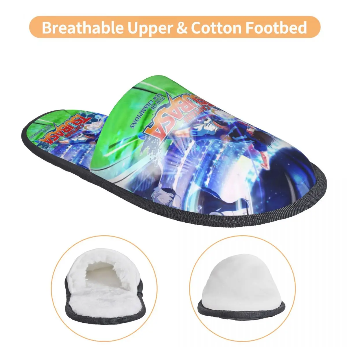 Женские тапочки из пены с эффектом памяти Капитан Цубаса мягкие теплые домашние