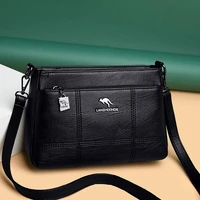 casual trend multiple pockets leather designer crossbody bags for women shoulder bag purses and handbags sac a main bolsa femme