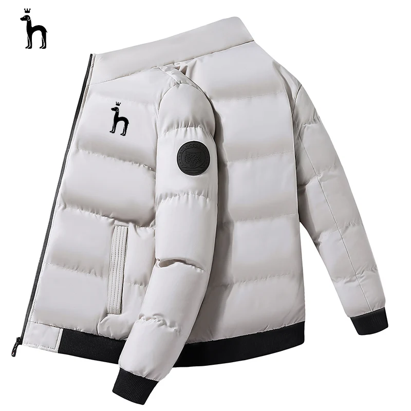 HAZZYS  Winter 2022, men's windbreaker, zippered, casual, fashionable, outdoor jacket jacket, cotton jacket, down jacket