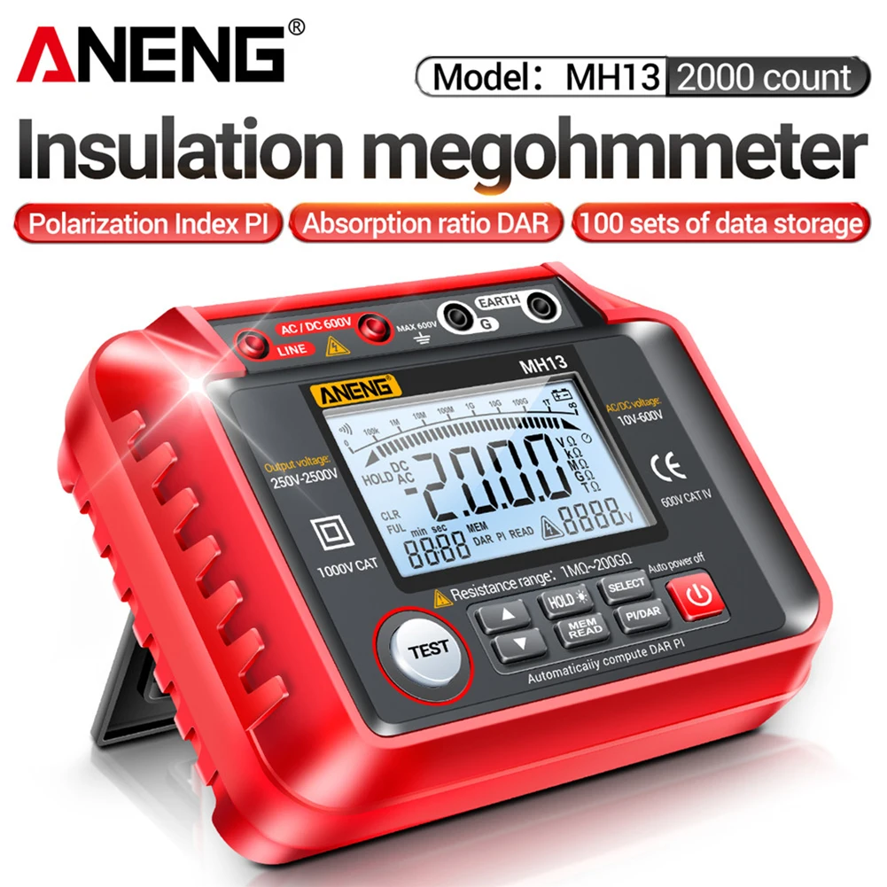 

ANENG Digital Multimeter Insulation MH13 Megger Insulation Tester LCD Display AC DC Voltage Voltmeter Detect Testing Instruments