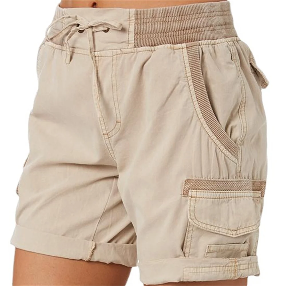 Women's Cargo Shorts Summer Multi Pockets Quick Dry Shorts Hiking Travel Golf Fishing Tactical Stretch Lightweight Female Shorts