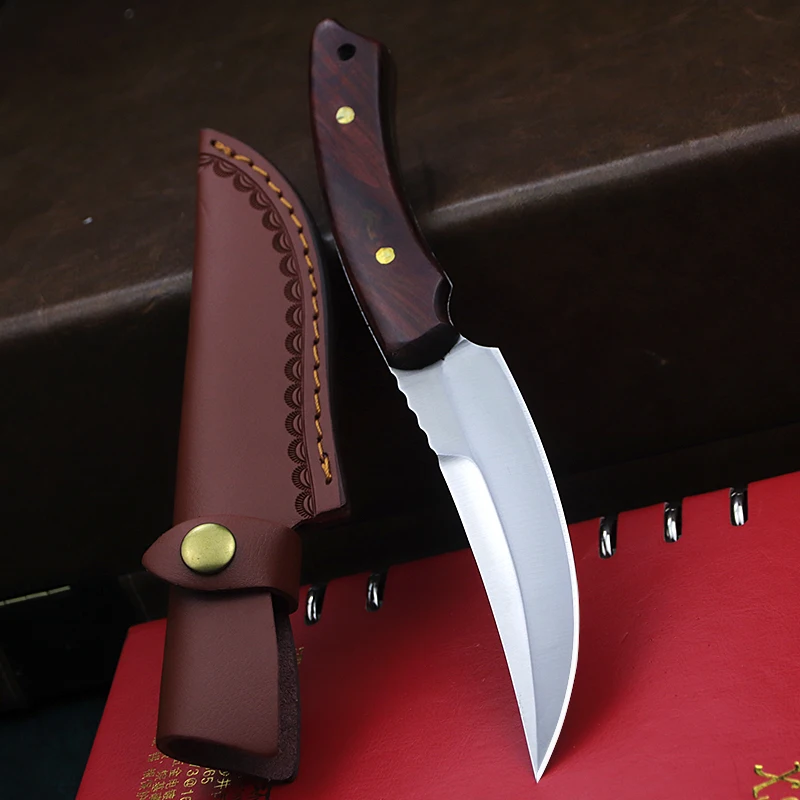 

Outdoor hunting straight knife self-defense knife wilderness adventure sharp camping survival knife collection gift knives