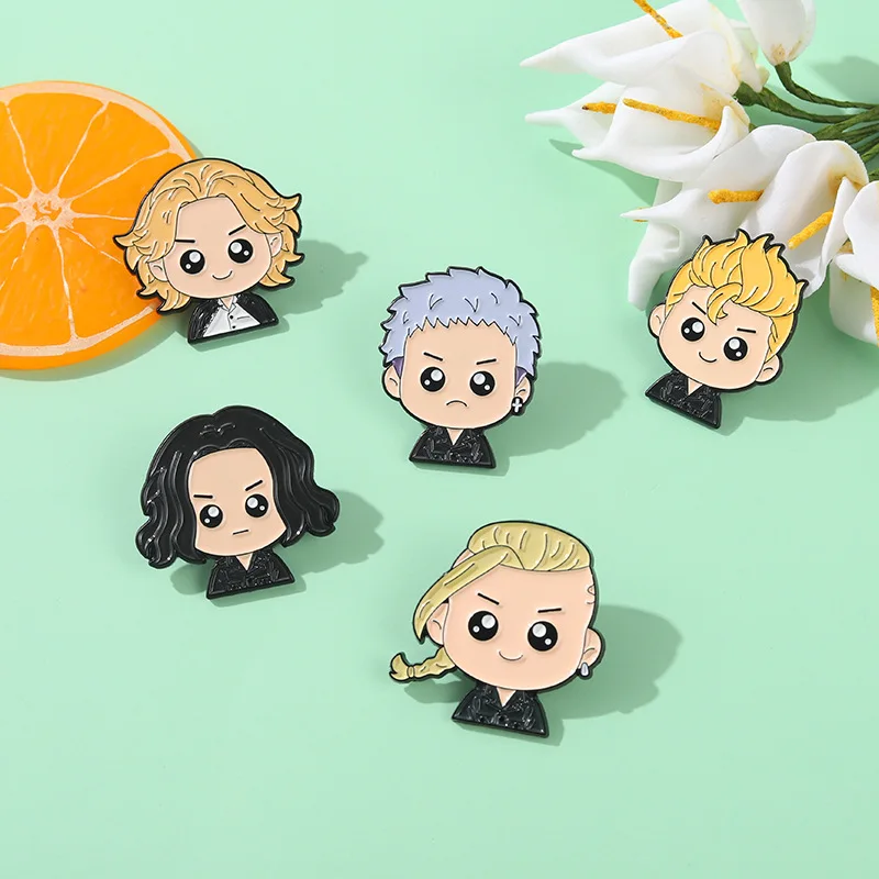 

Эмалированная булавка «Мстители Токио», Аксессуары для рюкзака, значки Baji Keisuke, персонажи аниме, брошь на рюкзак