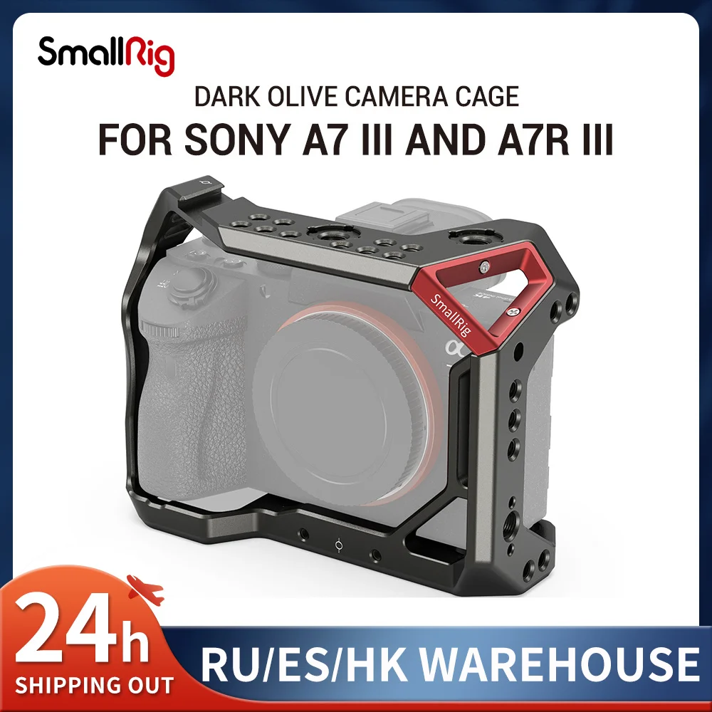 

SmallRig Camera Cage For Sony a7 iii A7 III A7R III Dark Olive Appearance With ARRI Cold Shoe Mount 1/4 screw DIY Kit CCS2645