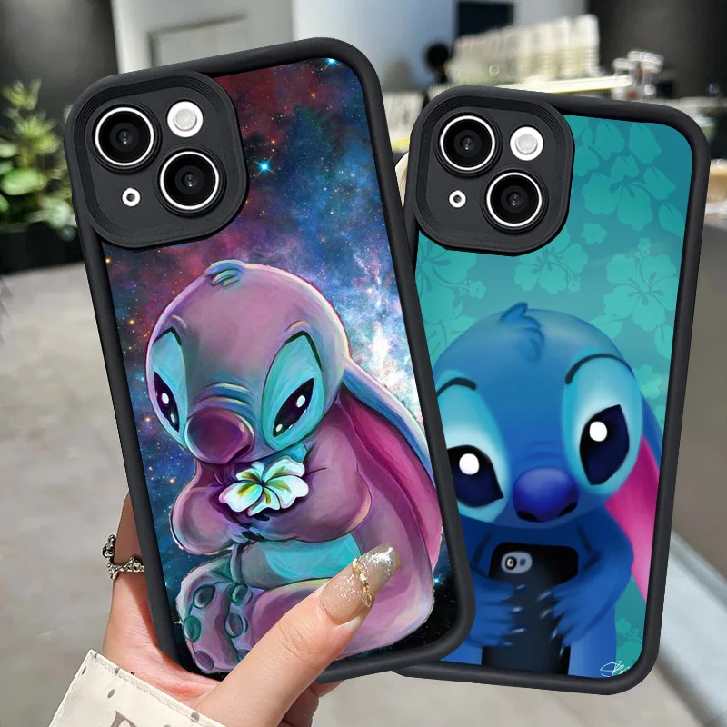 S-28 Stitch Black Case for OPPO Reno 4 10 11 12 13 11F 12F 13F 4F 4Z Pro Plus Lite 5G