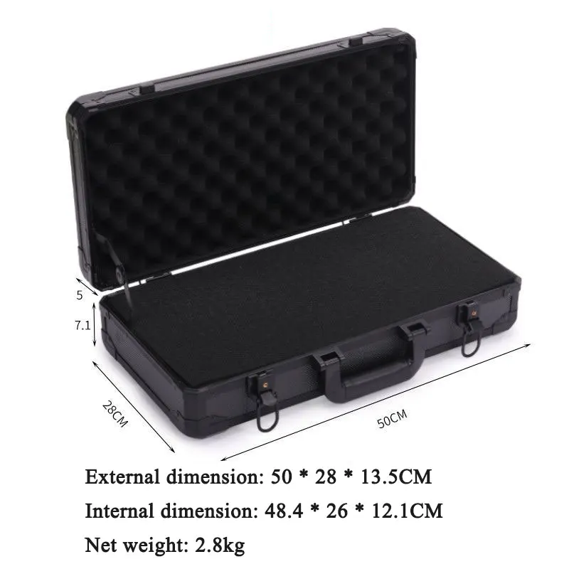 Portable Aluminum Alloy Box Suitcase Tool Boxes Storage Tools Organizer Full Set Work Professional Aluminium Packaging images - 6