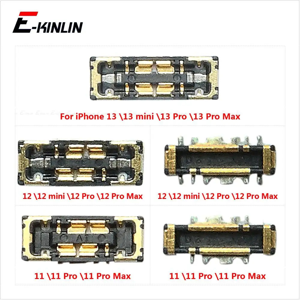 Внутренний разъем FPC держатель аккумулятора зажим контакт для iPhone 13 12 mini 11 Pro Max на