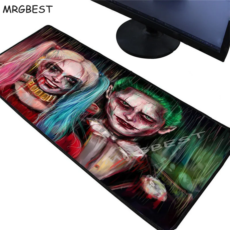 

MRGBEST Joker Mouse Pad 800x300/900x400mm Cute Gaming mouse Large Player Anime Computer Desk Lockedge Pc Keyboard Game Xl