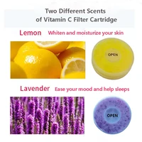 spa anion showerhead 8cm vitamin c filter cartridge lemonlavender scent skin care handheld perfume showerhead