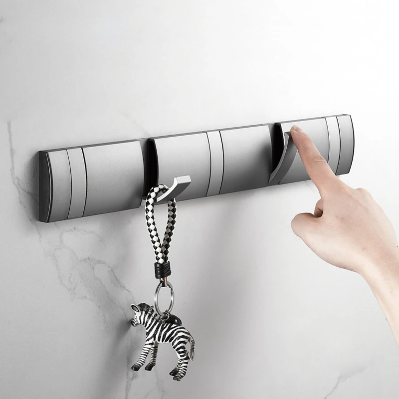 black wall hook bathroom accessories bathroom fixtures foldable hook kitchen bathroom towel robe coat coat hook without punch free global shipping