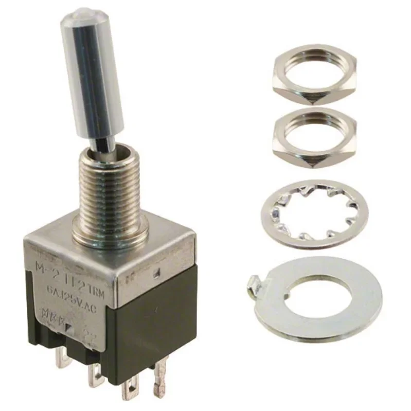 Переключатели NKK M-2112 Миниатюрный светодиодный тумблер с подсветкой M2112LFW01