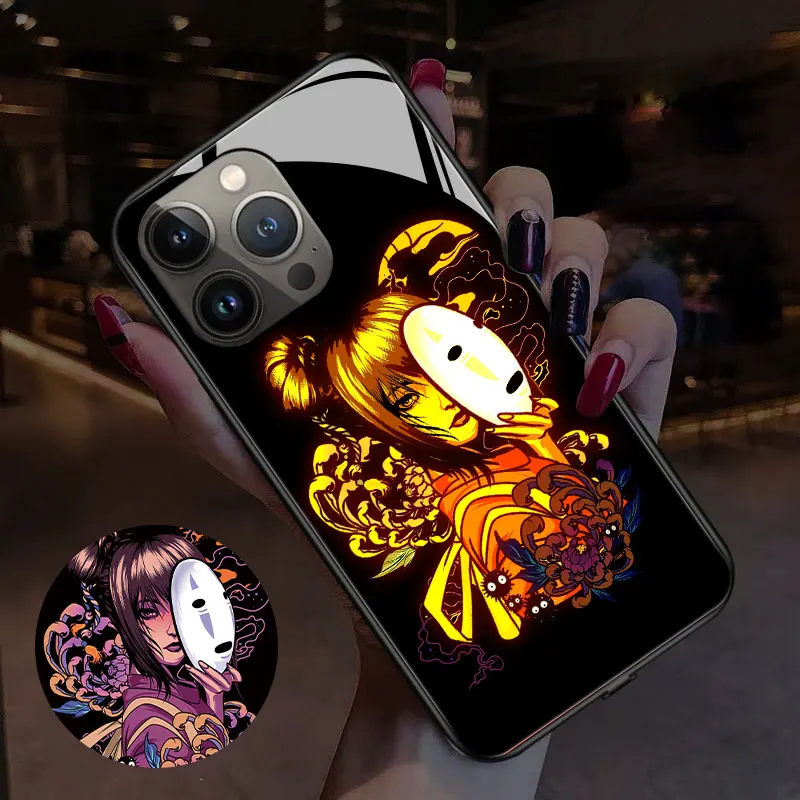 Cyberpunk Anime Birthday Gift LED Light Glowing Luminous Phone Case for Samsung S21 S22 S23 Note 10 20 A14 A54 A73 Plus Ultra
