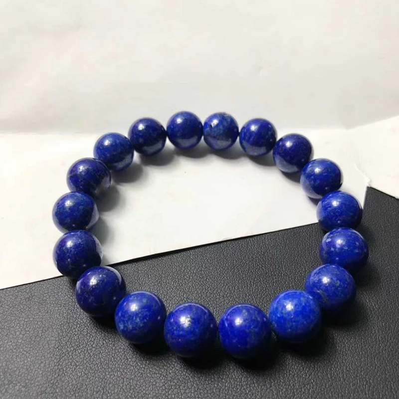 

Natural Lapis Lazuli Bracelet Men Women Healing Jewelry Blue Gemstone Bead Elastic Beaded Bangles Lucky Amulet Bracelets
