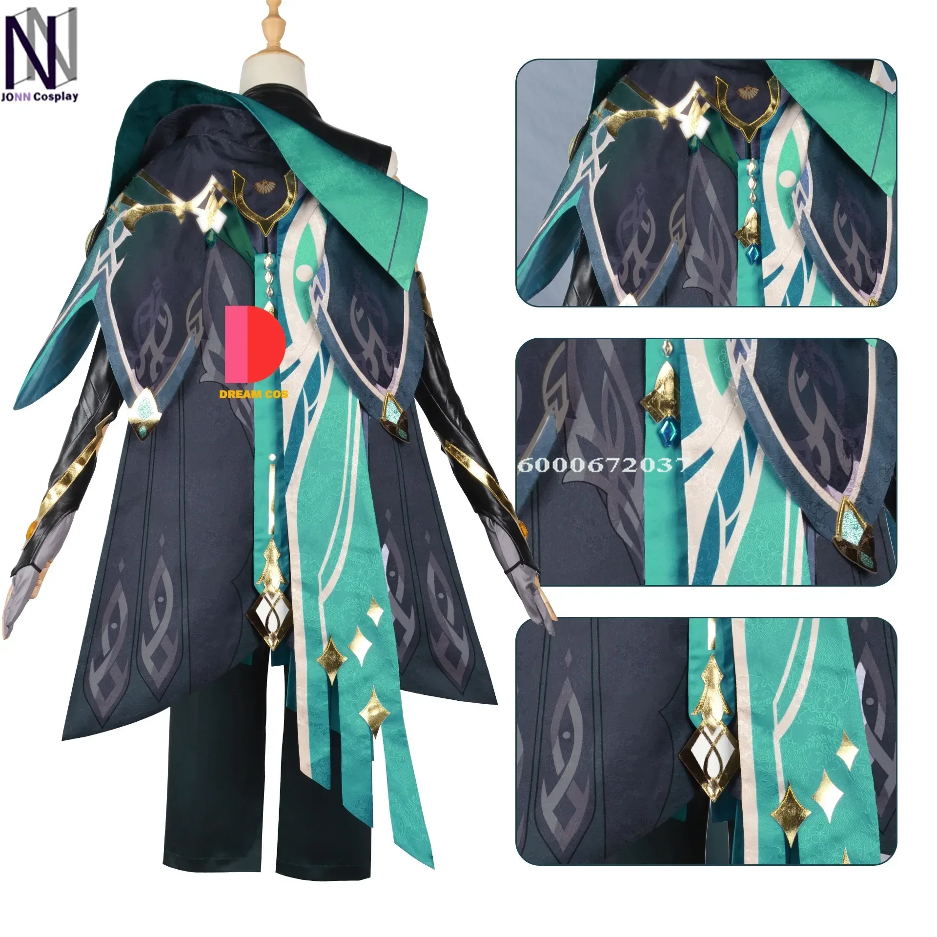 Genshin Impact Al Haitham Косплей Костюм Парик Sumeru Akademiya Вечеринка Наряд для Хэллоуина Игра