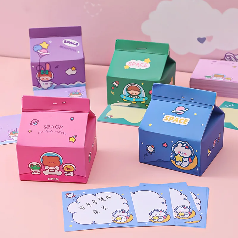 

200 листов, милые Липкие заметки, блокнот в коробке, стикеры для заметок для скрапбукинга, дневника, стикеры, бумага для сообщений, офисные и ш...