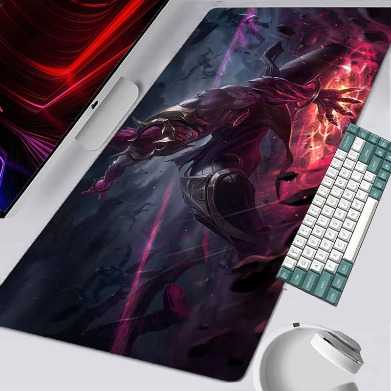 

Большой игровой коврик для мыши Xxl 900x400, игровые коврики Lee Sin LOL, Настольный коврик, крутые аксессуары для ПК, Противоскользящий коврик для мы...