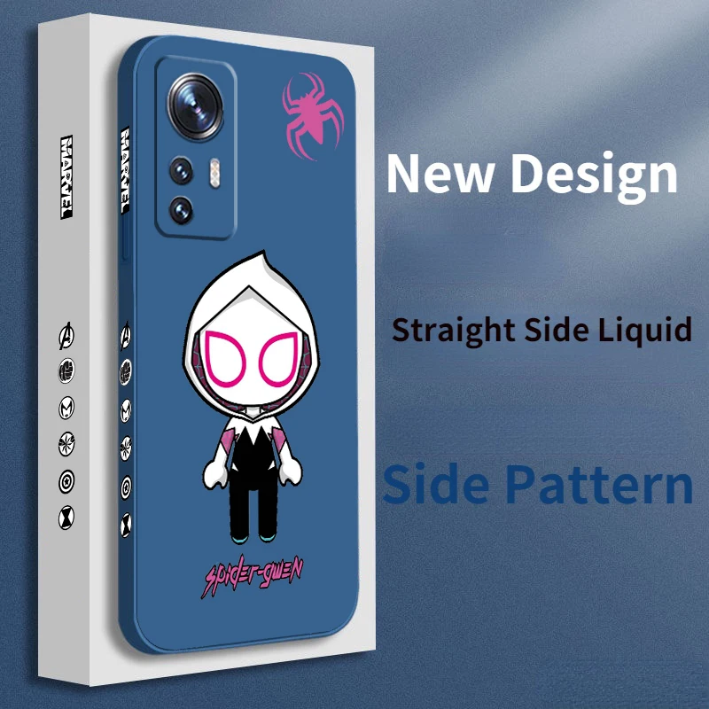 

Marvel SpiderMan Art For Xiaomi Mi 13 12T 11i 11X 10S 10 Pro Lite Liquid Left Rope Phone Case