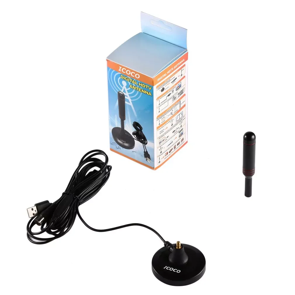 Портативная цифровая ТВ-антенна с высоким коэффициентом усиления 35 дБ кабелем 3