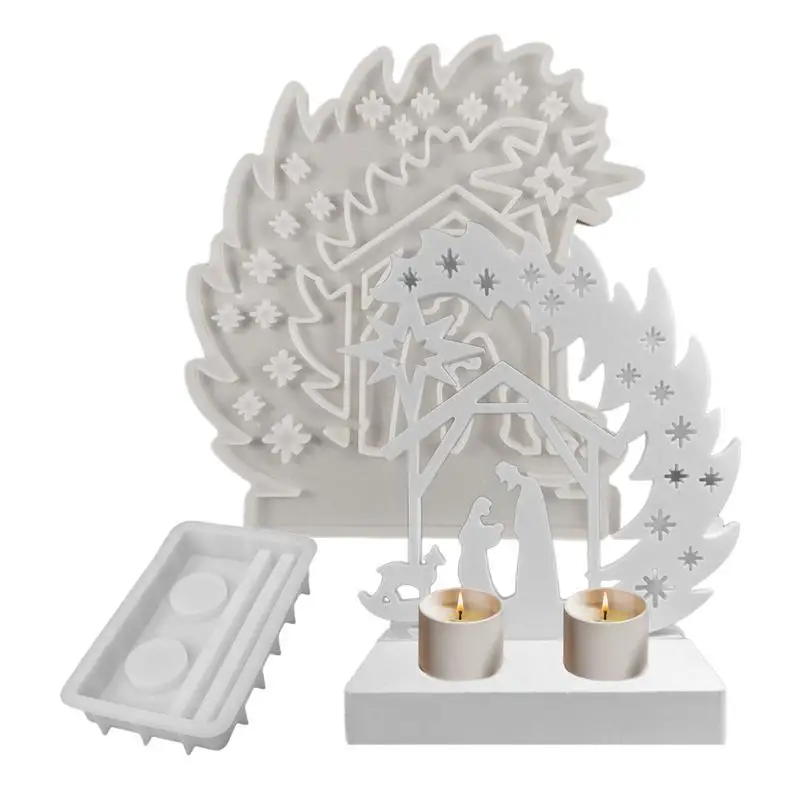 jąca szopkę gliniane formy ozdobne silikonowe do żywicy dekoracja wnętrz szopka scena dekoracyjna święta rodzina katolicka