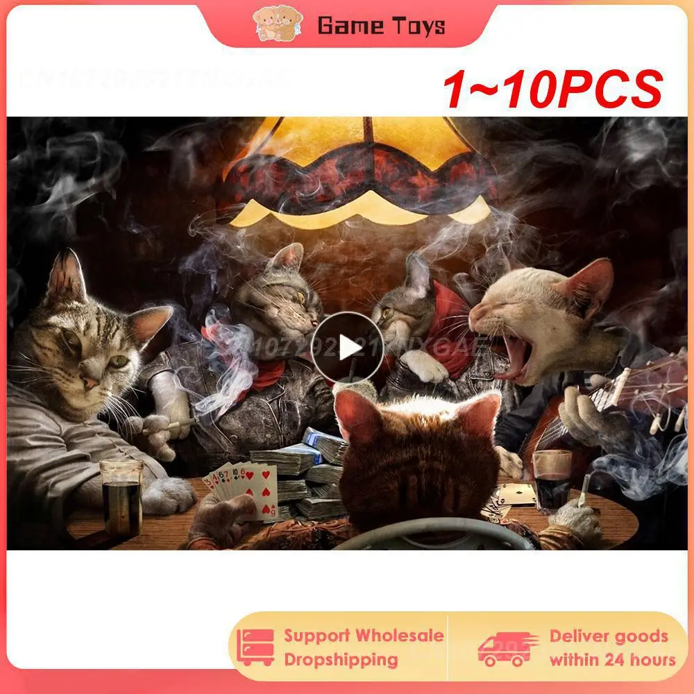 

Очень сложные Пазлы для взрослых, фотобумага для сборки картины, пейзаж, масляная живопись, животные, дети, 1 ~ 10 шт.