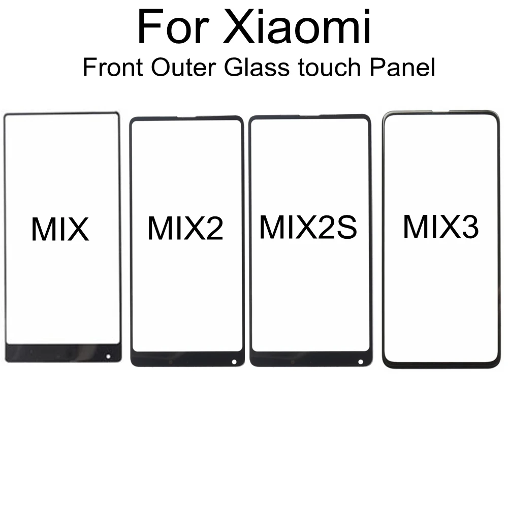 

For Xiaomi Mi Mix 2 2S 3 Touch Screen Glass Panel sensor Touchscreen Panel Front Outer Repair Spare Parts