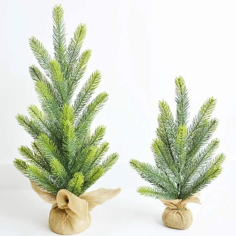 Имитация мини рождественской елки украшение в горшке искусственное