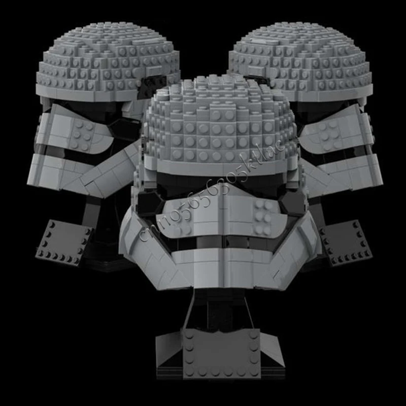 Фото 689 шт. Star Plan MOC шлем на заказ Phasma коллекция MOC модель строительные блоки архитектура образование сборка модель игрушки подарки №2