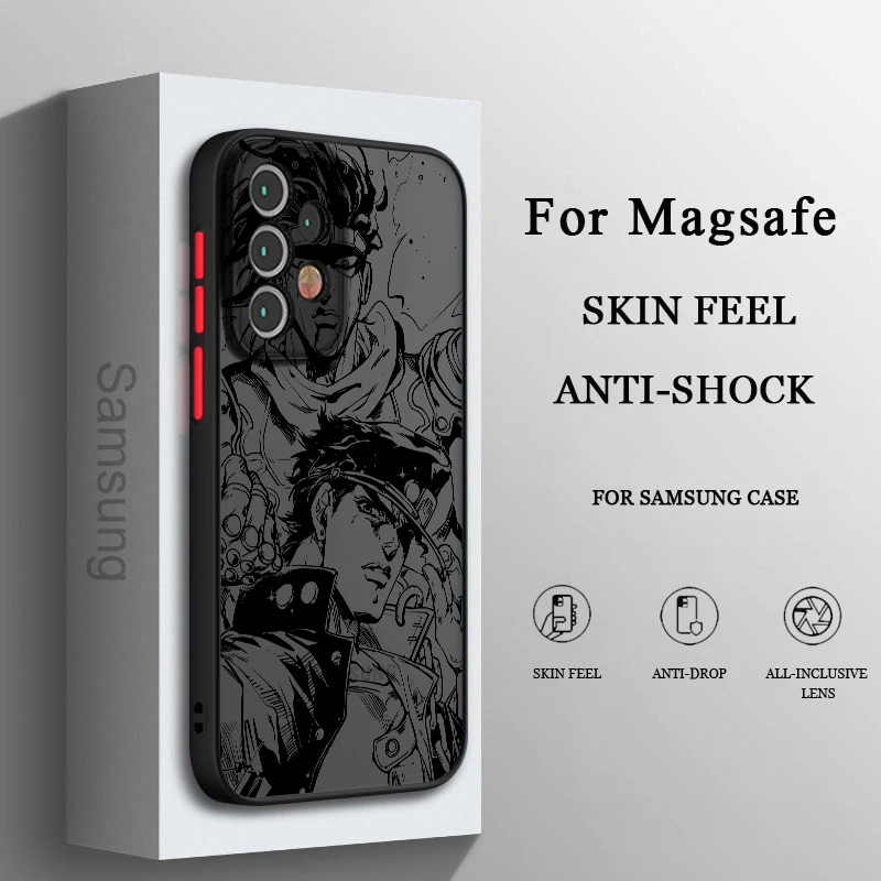 

Anime JoJo's Bizarre Adventure Phone Case For Samsung A71 A70 A52 A51 A42 A32 A22 A21S A12 A33 A53 Frosted Translucent Cover