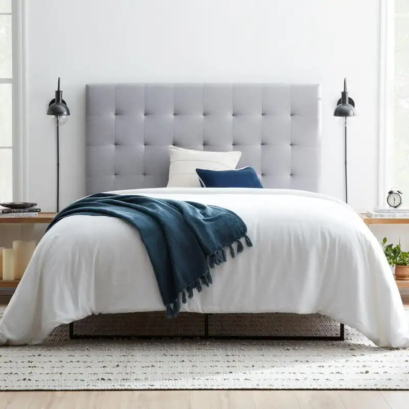 

Tufted Headboard, , Gray