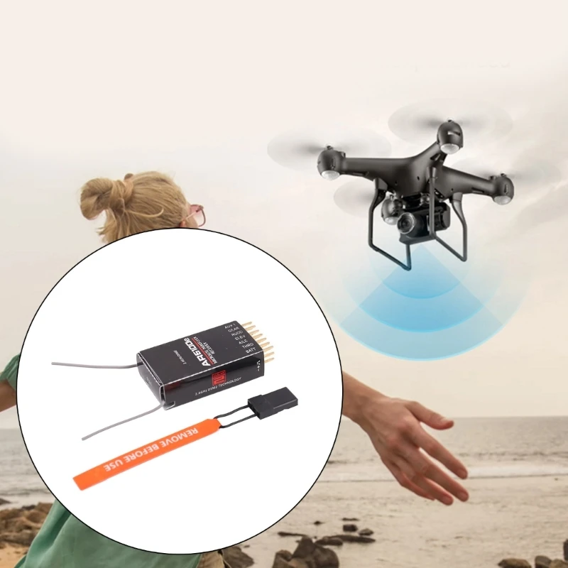 AR6100E 6-канальный приемник передатчика для самолета совместимый с DSM2 DX6I DX7 DX8