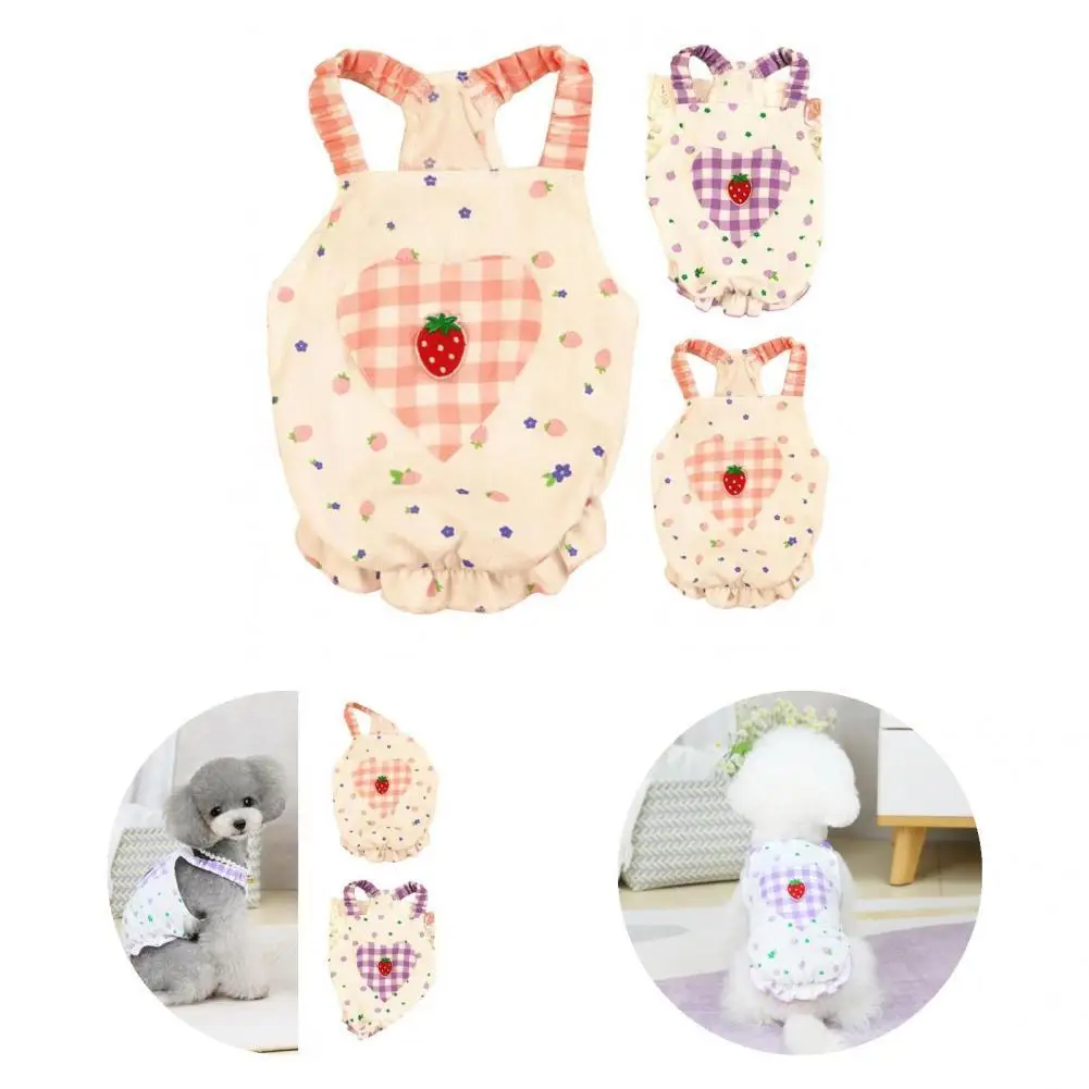 

Washable Great Puppy Fade-resistant Skirt Pet Garment Cotton Puppy Apparel Delicate Texture for Travel