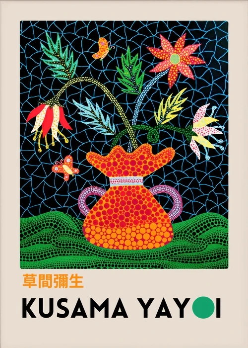 

Художественный плакат Yayoi Kusama Тыквенный цветок