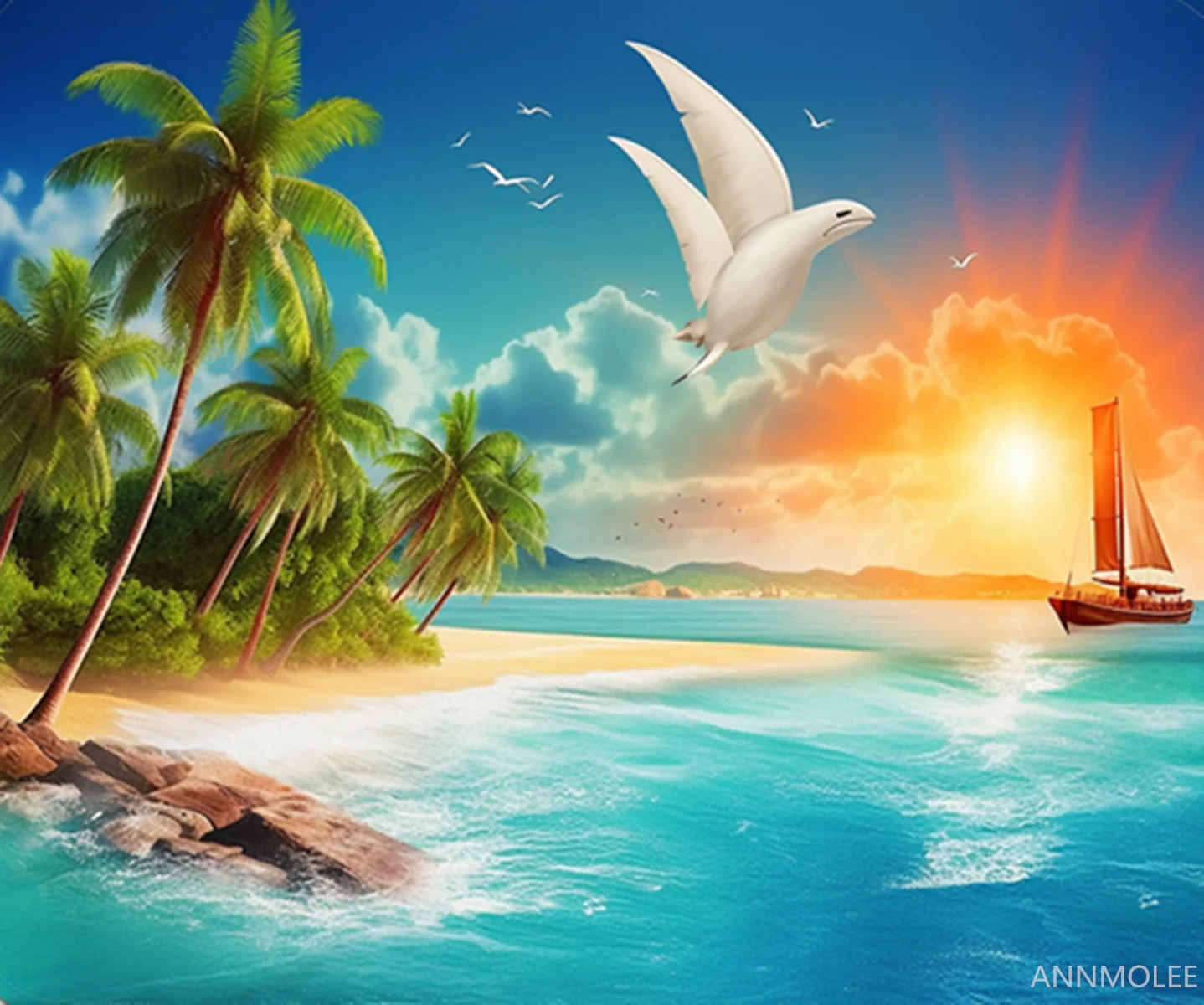 

jigsaw puzzles for Adults and Families Sea Beach Palms Tree Tropical Seashore Dolphin Sea shell Starfish Formation wooden DIY