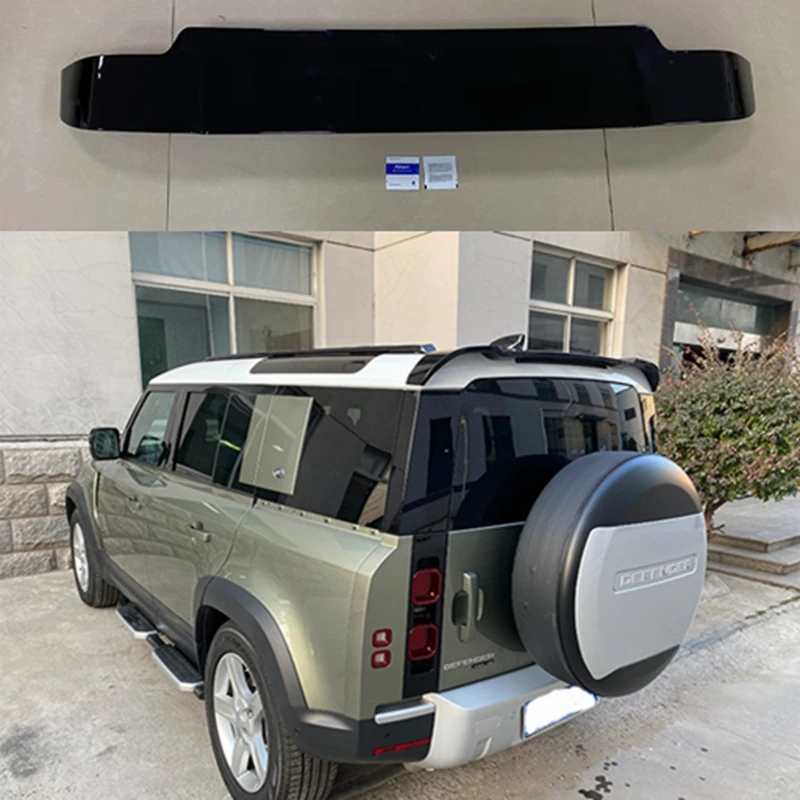 

For LAND ROVER DEFEND 2020 2021 ABS Plastic Rear Roof SpoilerTrunk Boot Lip tail Wing