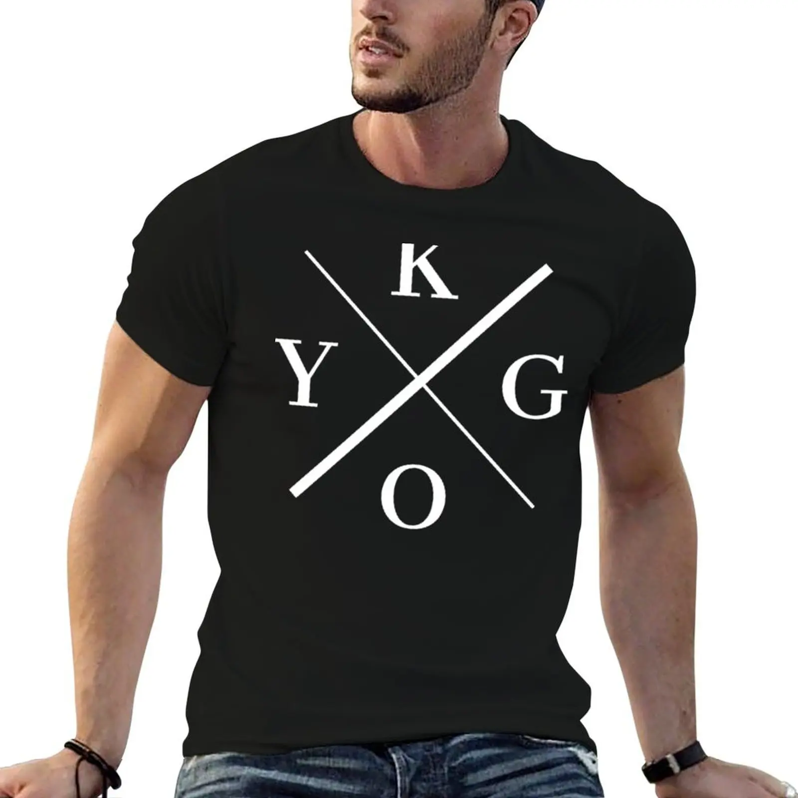 Фото Хит продаж - футболка с логотипом KYGO, базовая однотонная модель для весны и лета №1