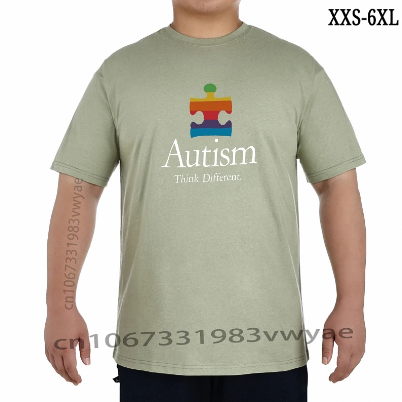 

Autism Awareness Puzzle Piece Think Different Run Walk Classic T Shirt Tee Harajuku Tee Shirt XXS-6XL