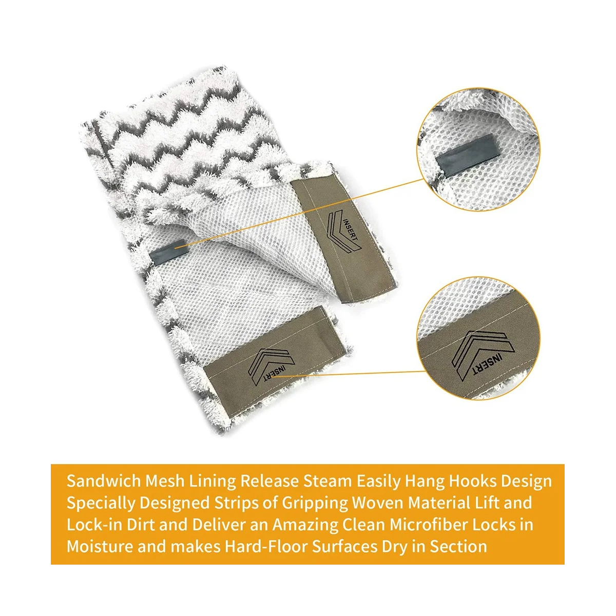 

Replacement Parts Mop Pad for Shark S6001UK S6003UK S3973D S5003D S5002 Steam Mops Accessories Mop Cloth Pads