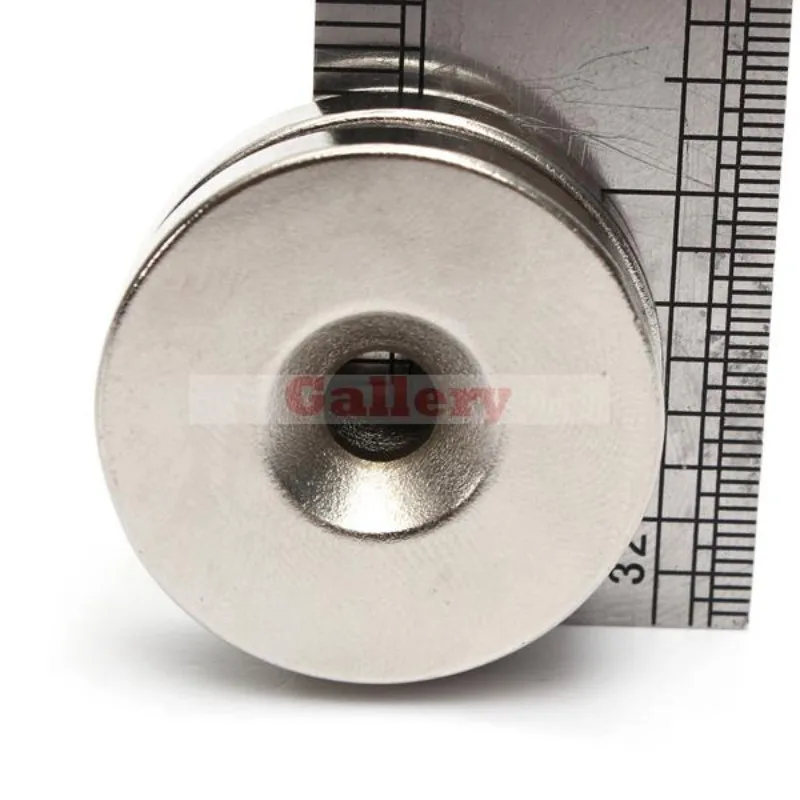 

5 pcs Lot Strong Countersunk Magnets 30mm x 5mm Hole: 5mm Disc Rare Earth Neodymium