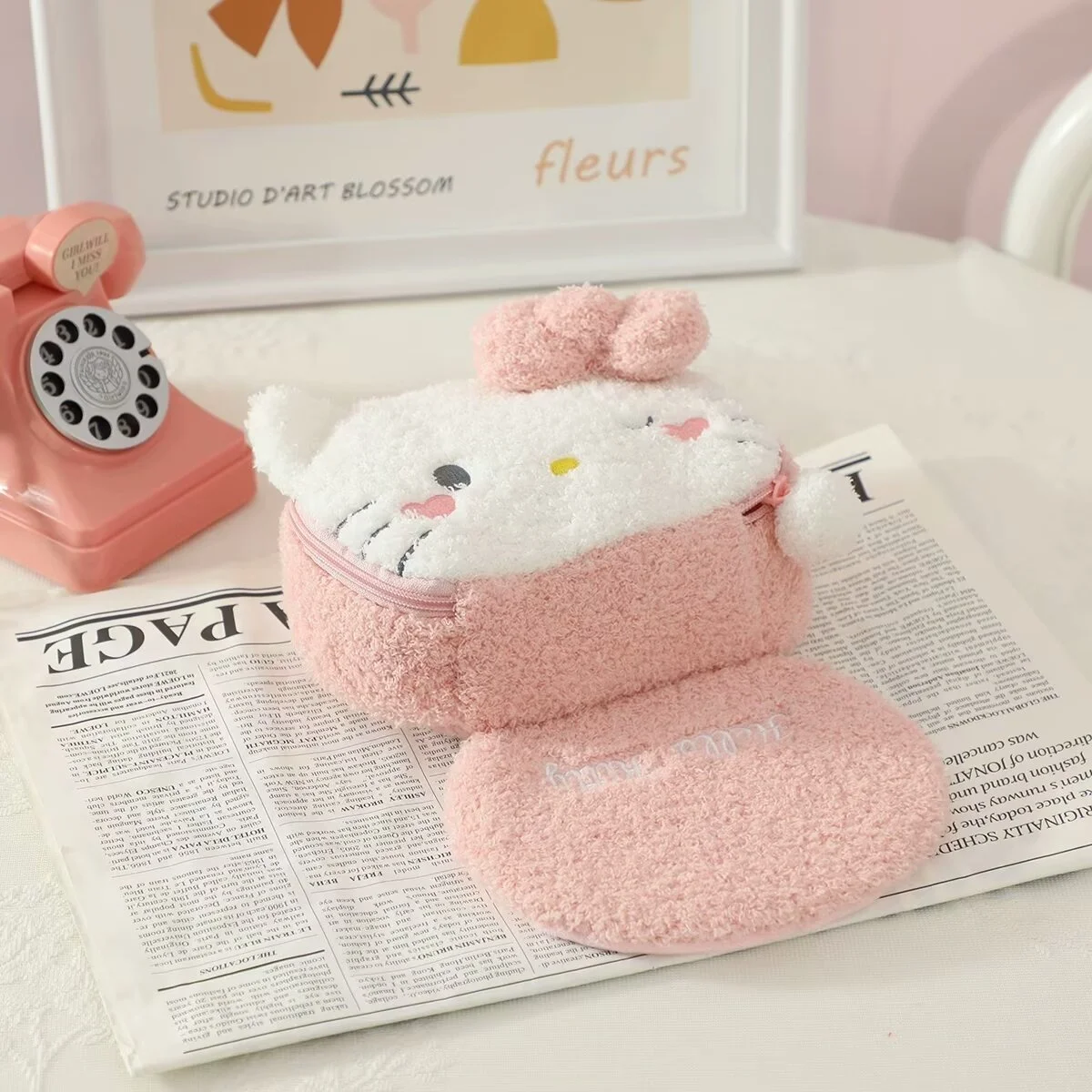 Плюшевая сумка Sanrio Hello Kitty Kuromi My Melody косметичка Kawaii в японском стиле подарки для