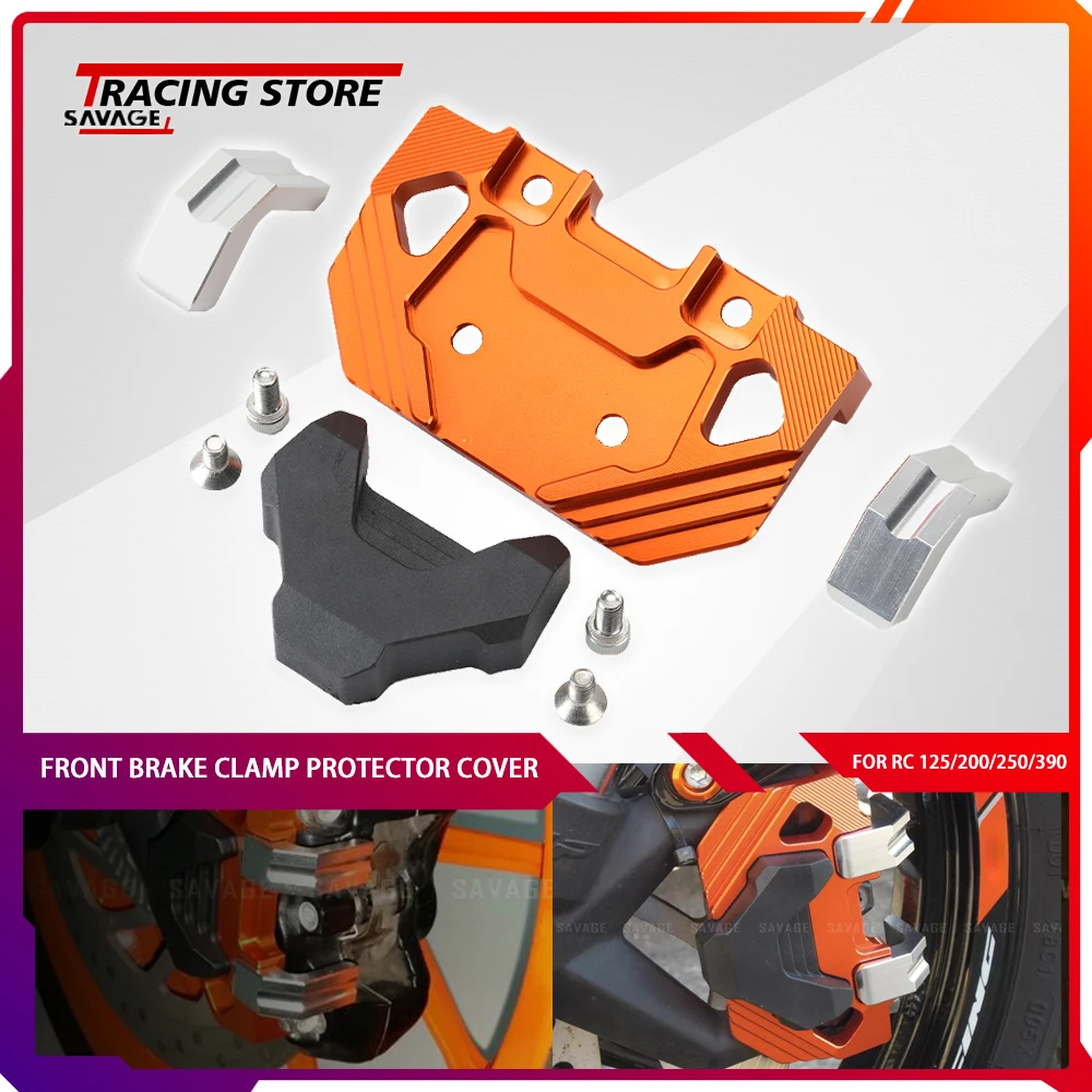 

For RC 125 200 250 390 DUKE Front Brake Clamp Protector Cover CNC Motorcycle Accessories Dirt Pit Bike Racing Parts Protection